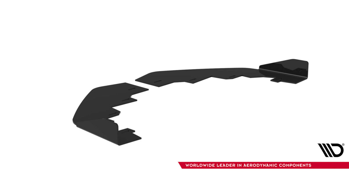 Frontlippen Flaps passend für Mercedes-AMG CLE 53 C236 schwarz Hochglanz