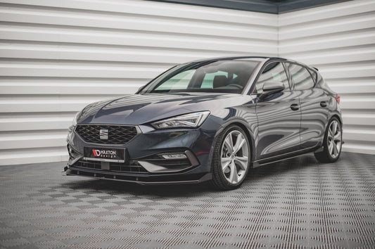 Frontlippen Flaps passend für Seat Leon FR Mk4 schwarz Hochglanz