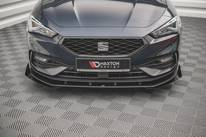 Frontlippen Flaps passend für Seat Leon FR Mk4 schwarz Hochglanz