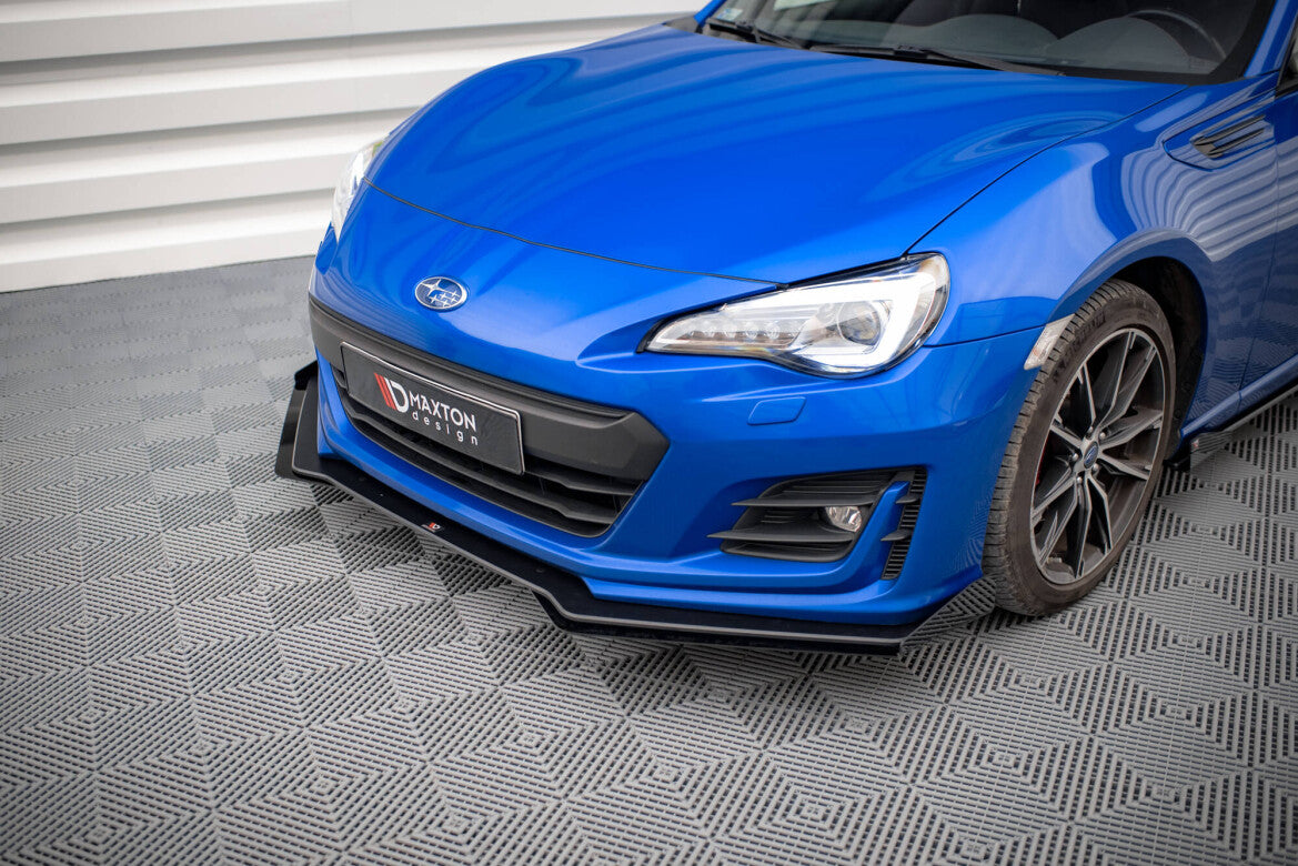 Frontlippen Flaps passend für Subaru BRZ Mk1 FL schwarz Hochglanz