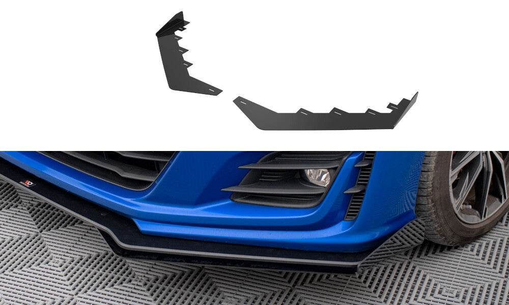 Frontlippen Flaps passend für Subaru BRZ Mk1 FL schwarz Hochglanz
