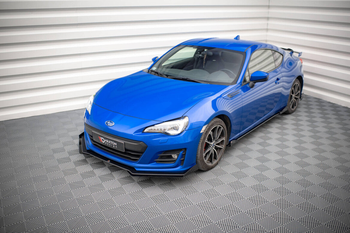 Frontlippen Flaps passend für Subaru BRZ Mk1 FL schwarz Hochglanz