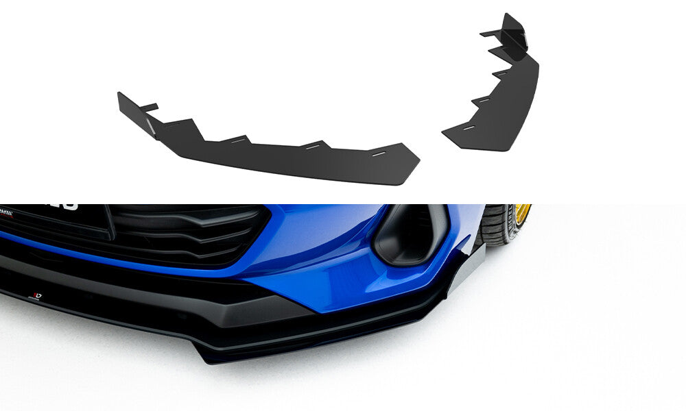 Frontlippen Flaps passend für Subaru BRZ Mk2 schwarz Hochglanz
