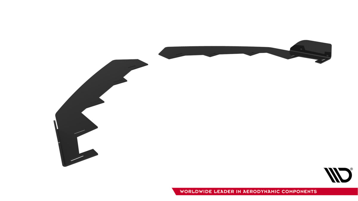 Frontlippen Flaps passend für Subaru BRZ Mk2 schwarz Hochglanz