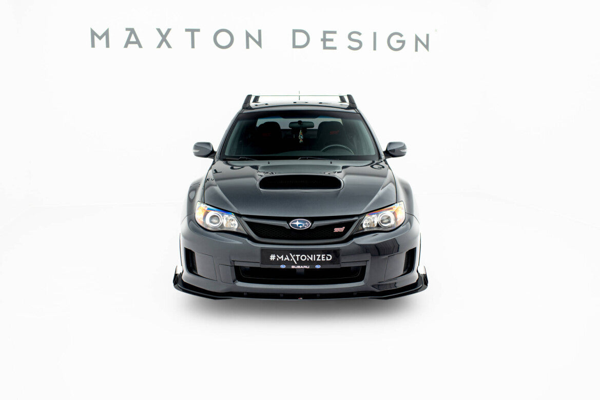 Frontlippen Flaps passend für Subaru Impreza WRX STI Mk3 FL schwarz Hochglanz