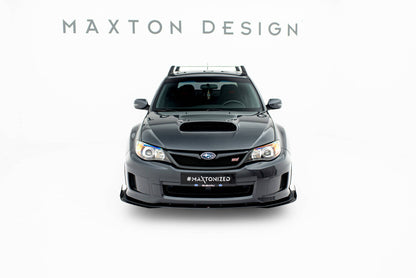 Frontlippen Flaps passend für Subaru Impreza WRX STI Mk3 FL schwarz Hochglanz