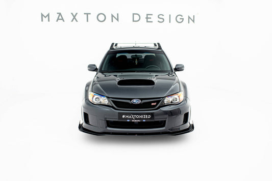 Frontlippen Flaps passend für Subaru Impreza WRX STI Mk3 FL schwarz Hochglanz