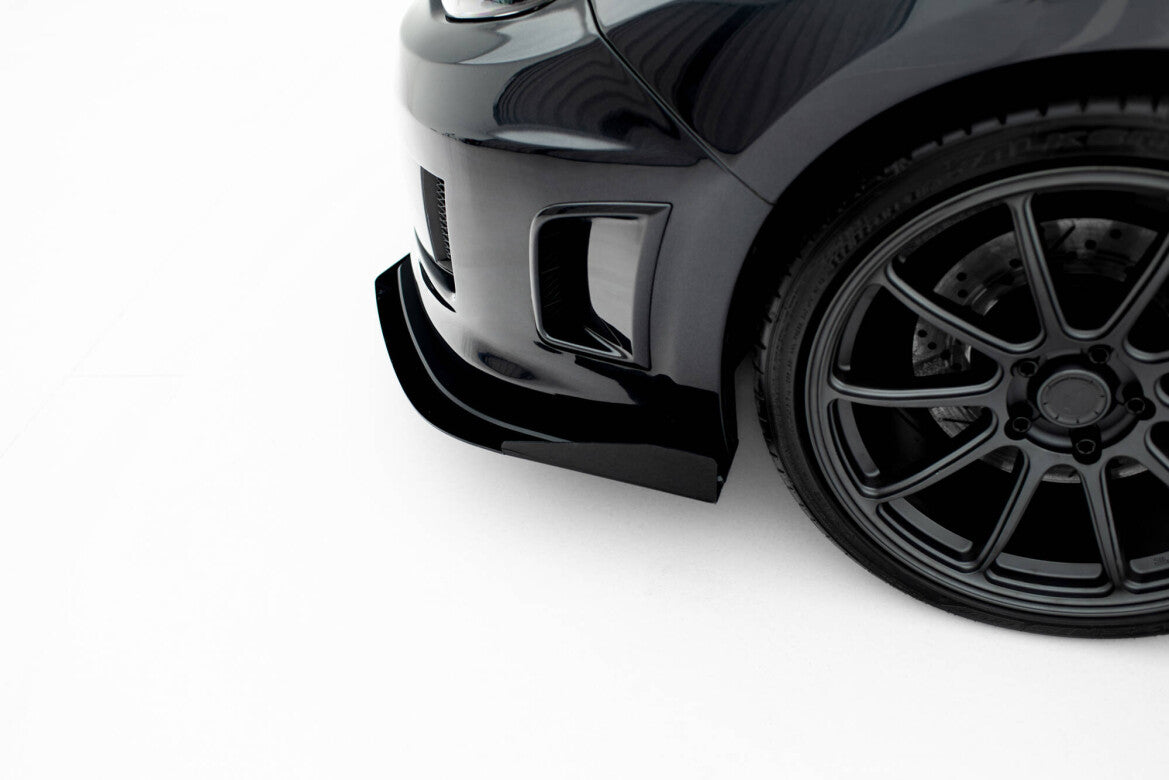 Frontlippen Flaps passend für Subaru Impreza WRX STI Mk3 FL schwarz Hochglanz