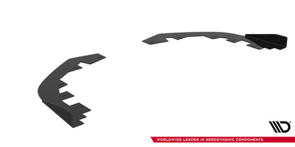 Frontlippen Flaps passend für Subaru Impreza WRX STI Mk3 FL schwarz Hochglanz