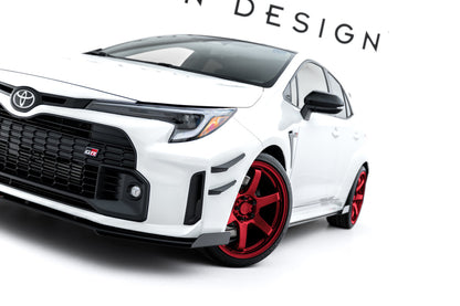 Frontlippen Flaps passend für Toyota GR Corolla Mk12 schwarz Hochglanz