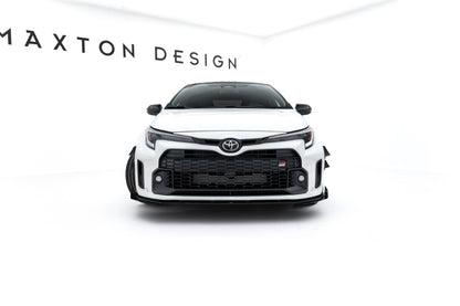 Frontlippen Flaps passend für Toyota GR Corolla Mk12 schwarz Hochglanz