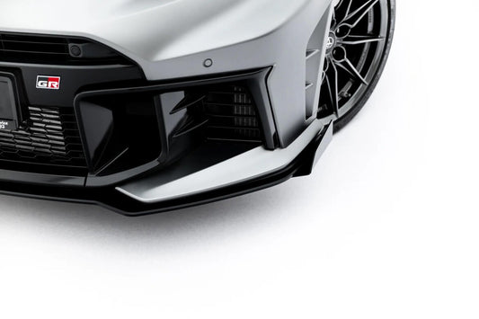 Frontlippen Flaps passend für Toyota GR Yaris Mk4 Facelift schwarz Hochglanz