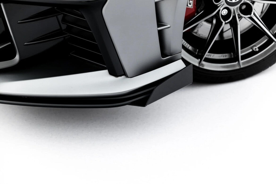 Frontlippen Flaps passend für Toyota GR Yaris Mk4 Facelift schwarz Hochglanz