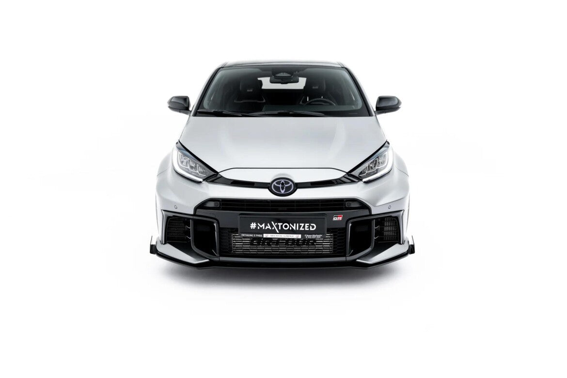Frontlippen Flaps passend für Toyota GR Yaris Mk4 Facelift schwarz Hochglanz