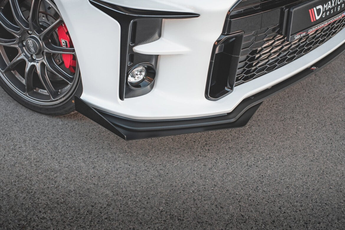 Frontlippen Flaps passend für Toyota GR Yaris Mk4 schwarz Hochglanz