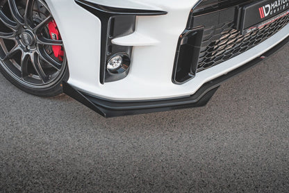 Frontlippen Flaps passend für Toyota GR Yaris Mk4 schwarz Hochglanz