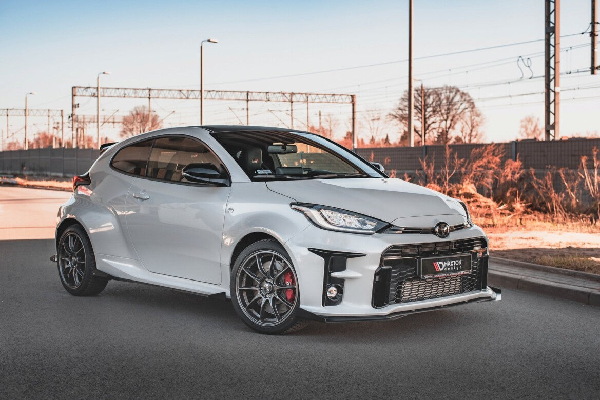 Frontlippen Flaps passend für Toyota GR Yaris Mk4 schwarz Hochglanz