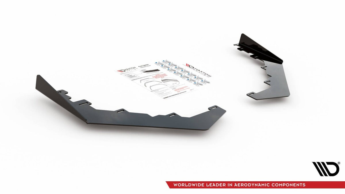 Frontlippen Flaps passend für Toyota GR Yaris Mk4 schwarz Hochglanz