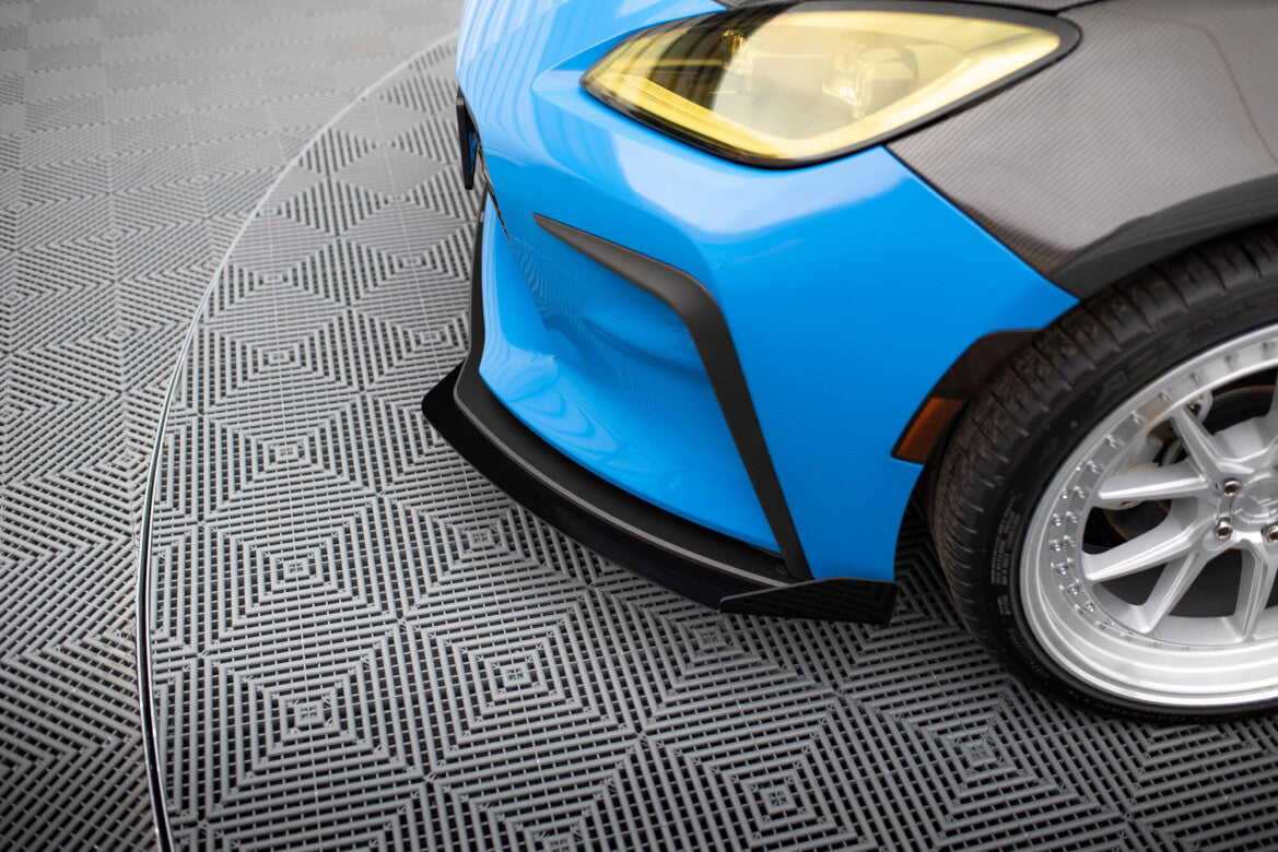 Frontlippen Flaps passend für Toyota GR86 Mk1 schwarz Hochglanz