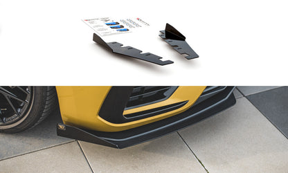 Frontlippen Flaps passend für VW Arteon R-Line Limousine / Shooting Brake Mk1 schwarz Hochglanz