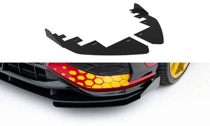 Frontlippen Flaps passend für VW Golf GTI Clubsport Mk8 FL schwarz Hochglanz