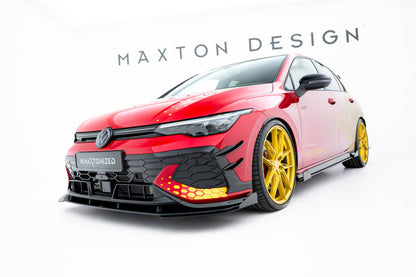 Frontlippen Flaps passend für VW Golf GTI Clubsport Mk8 FL schwarz Hochglanz