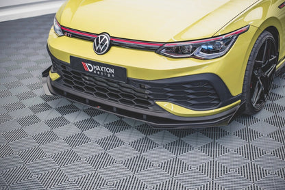Frontlippen Flaps passend für VW Golf GTI Clubsport Mk8 schwarz Hochglanz