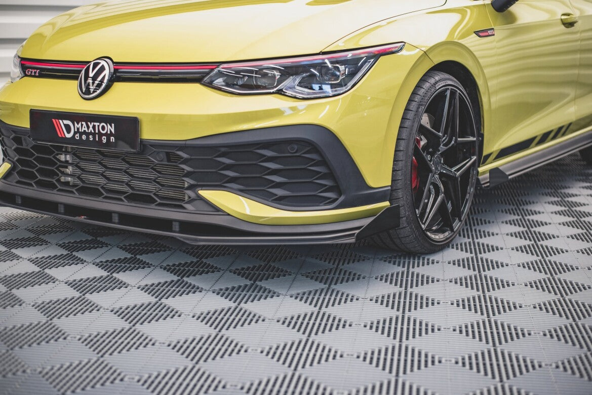 Frontlippen Flaps passend für VW Golf GTI Clubsport Mk8 schwarz Hochglanz