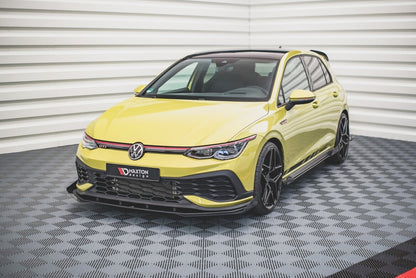 Frontlippen Flaps passend für VW Golf GTI Clubsport Mk8 schwarz Hochglanz
