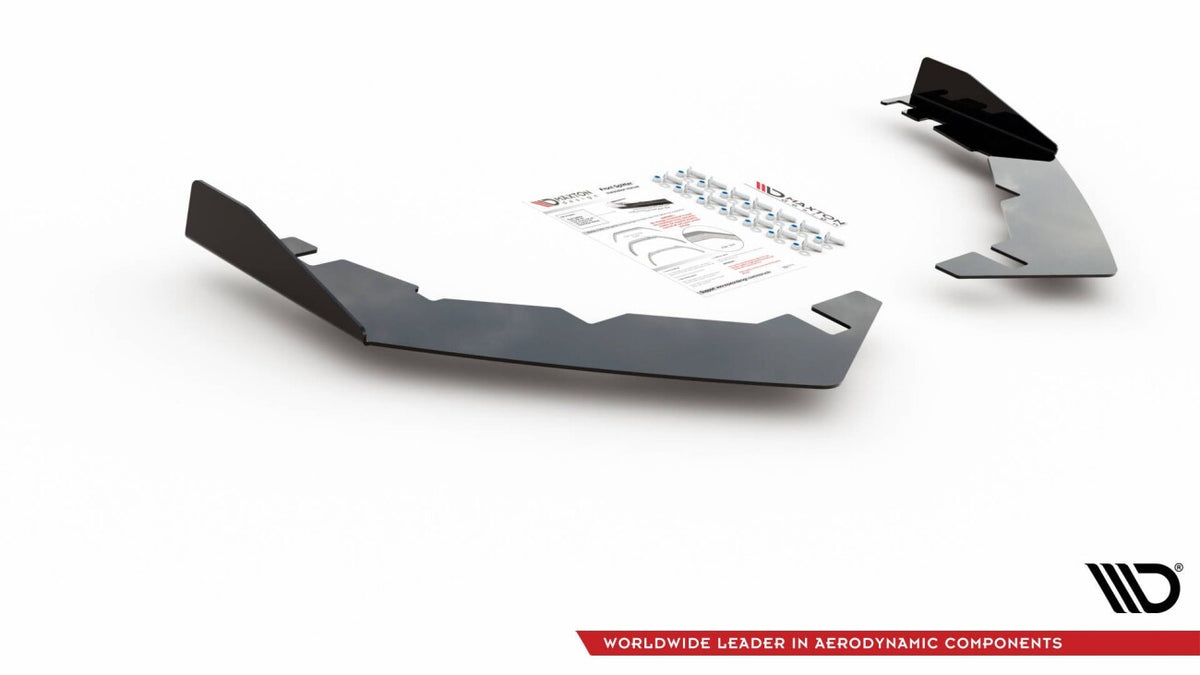 Frontlippen Flaps passend für VW Golf GTI Clubsport Mk8 schwarz Hochglanz