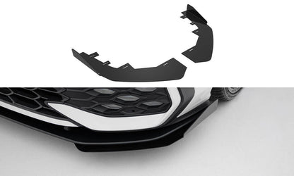 Frontlippen Flaps passend für VW Golf GTI / GTE / R-Line Mk8 FL schwarz Hochglanz