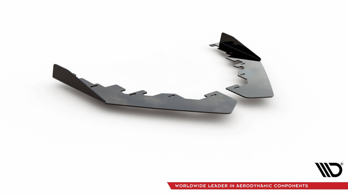 Frontlippen Flaps passend für VW Golf GTI Mk6 schwarz Hochglanz