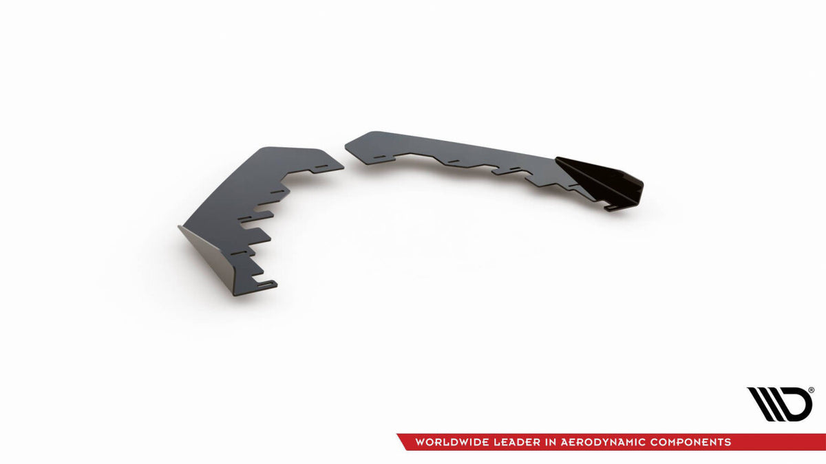 Frontlippen Flaps passend für VW Golf GTI Mk6 schwarz Hochglanz
