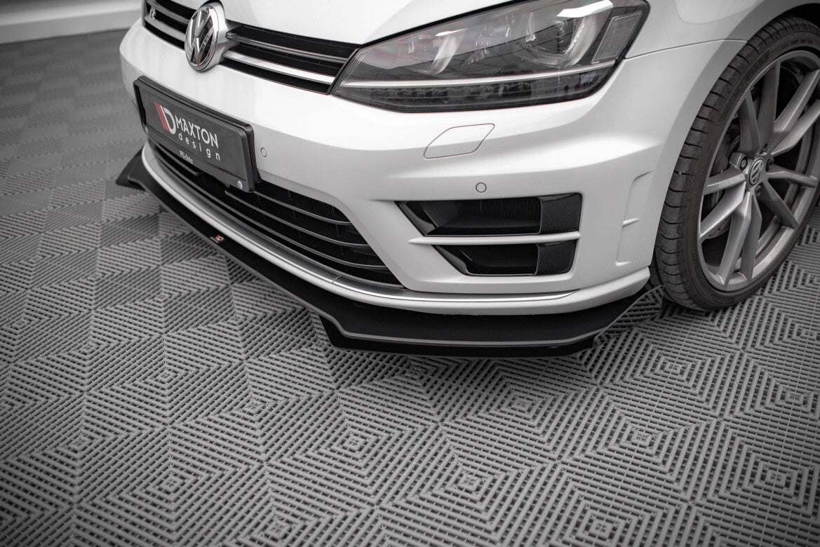 Frontlippen Flaps passend für VW Golf R Mk7 schwarz Hochglanz