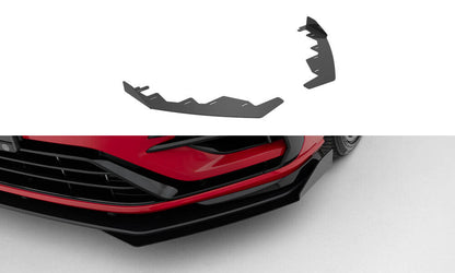 Frontlippen Flaps passend für VW Golf R / R-Line Mk7 FL schwarz Hochglanz