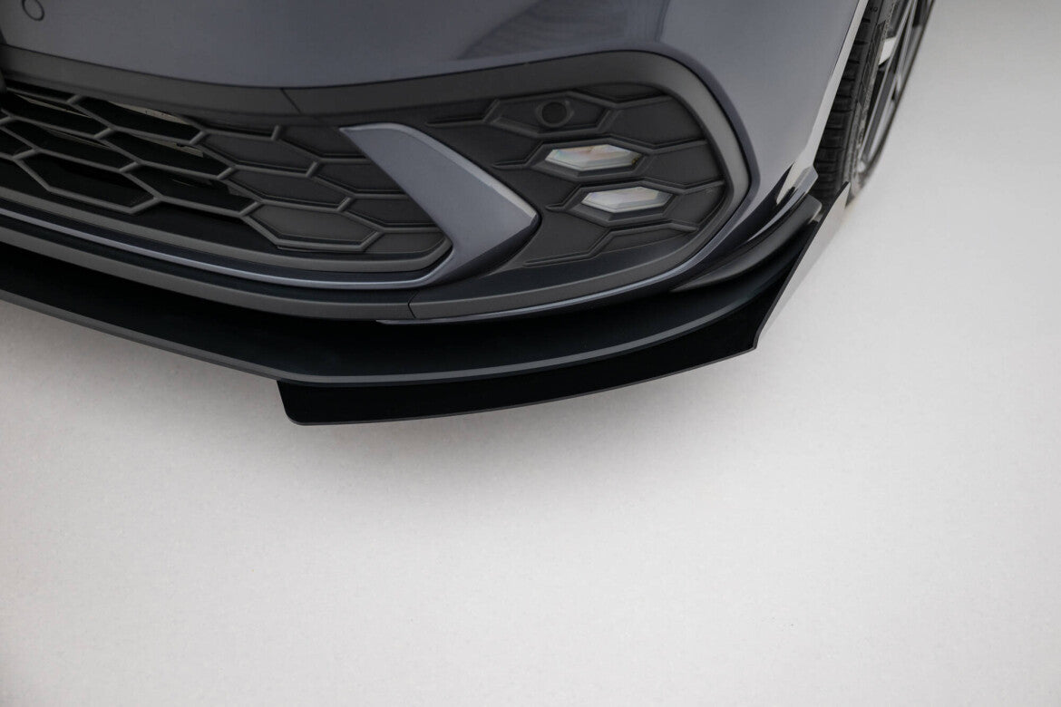 Frontlippen Flaps passend für VW Polo GTI Mk6 FL schwarz Hochglanz