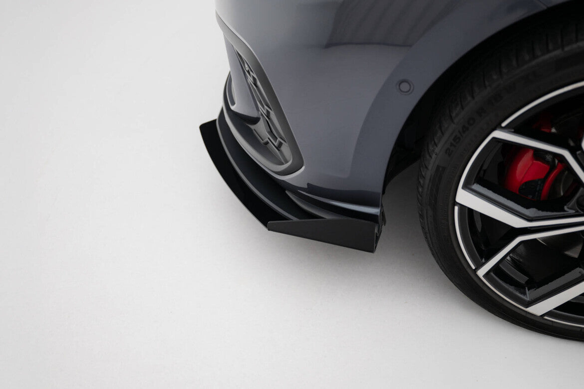 Frontlippen Flaps passend für VW Polo GTI Mk6 FL schwarz Hochglanz