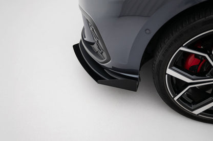 Frontlippen Flaps passend für VW Polo GTI Mk6 FL schwarz Hochglanz