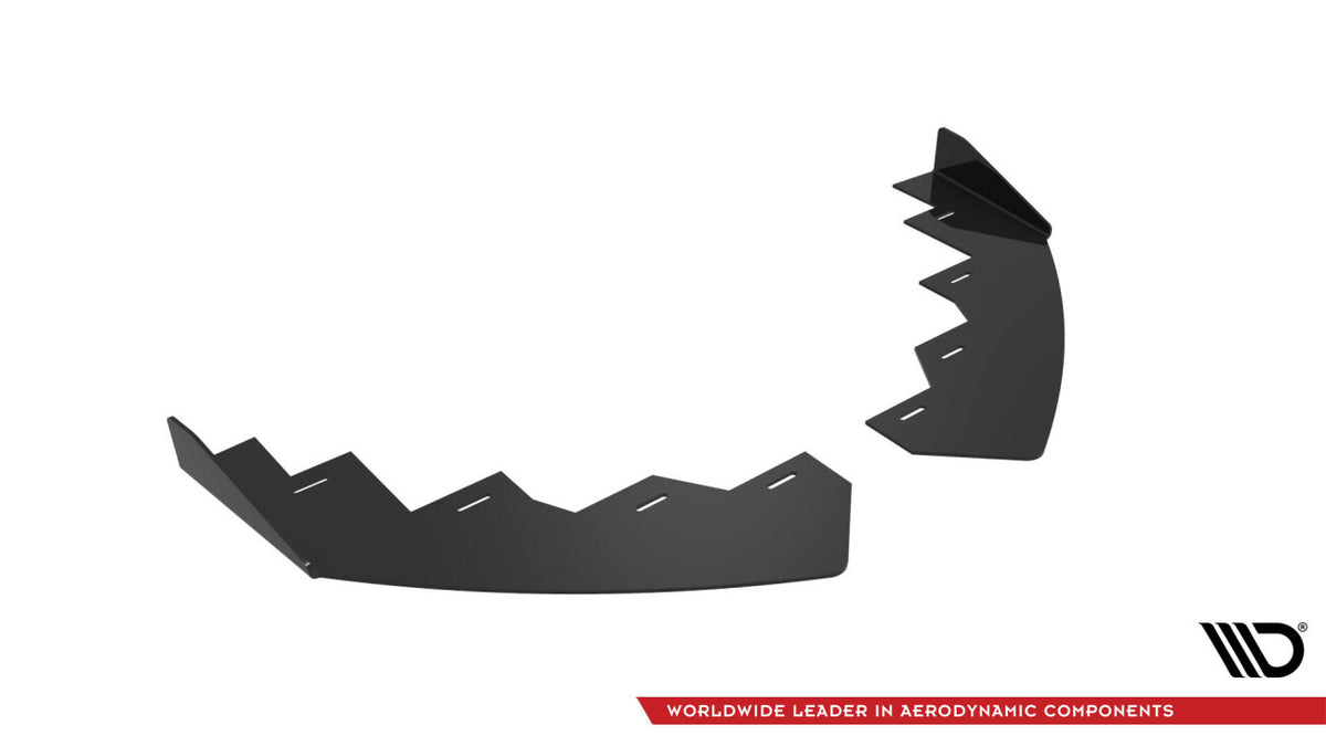 Frontlippen Flaps passend für VW Polo GTI Mk6 FL schwarz Hochglanz