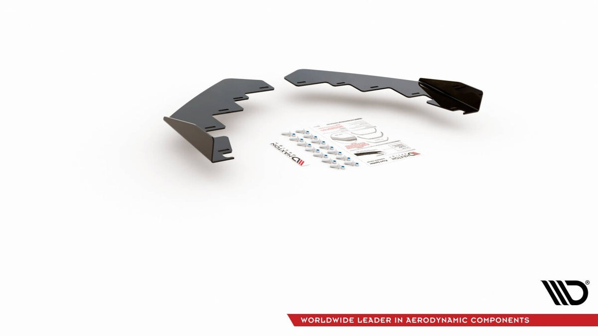 Frontlippen Flaps passend für VW Polo GTI Mk6 schwarz Hochglanz