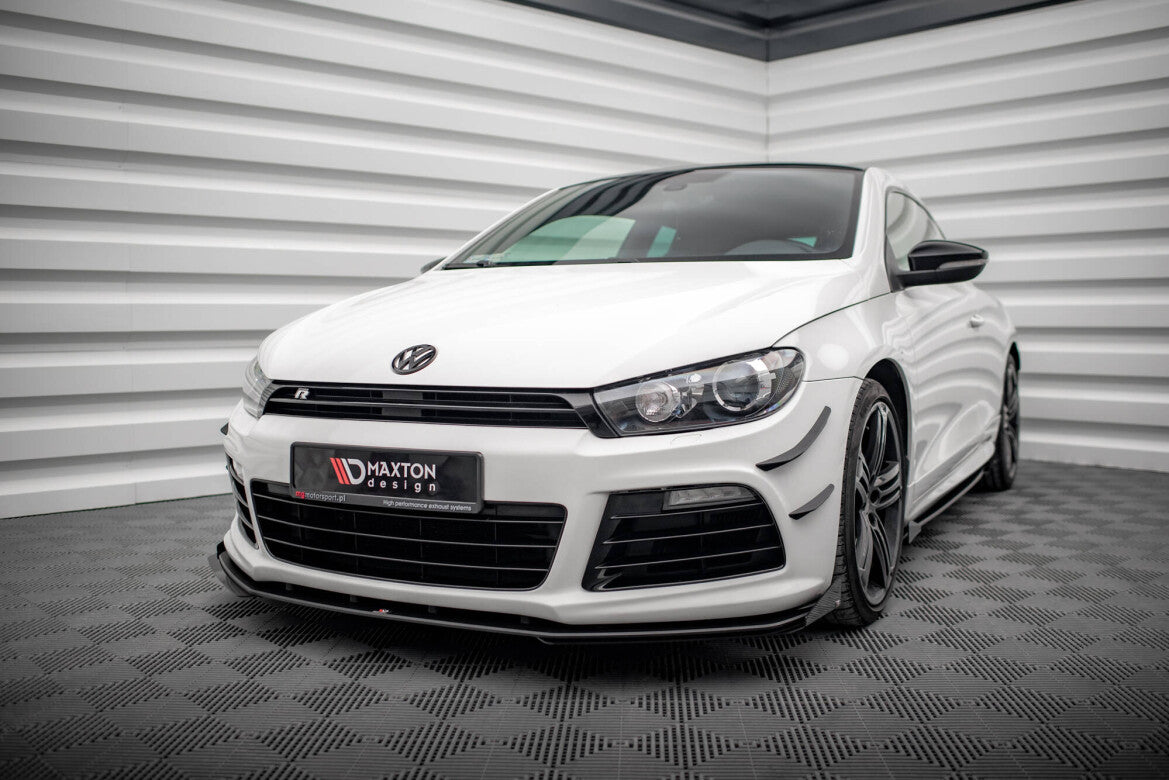Frontlippen Flaps passend für VW Scirocco R Mk3 schwarz Hochglanz
