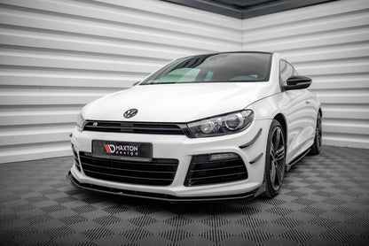 Frontlippen Flaps passend für VW Scirocco R Mk3 schwarz Hochglanz