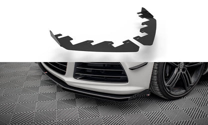 Frontlippen Flaps passend für VW Scirocco R Mk3 schwarz Hochglanz