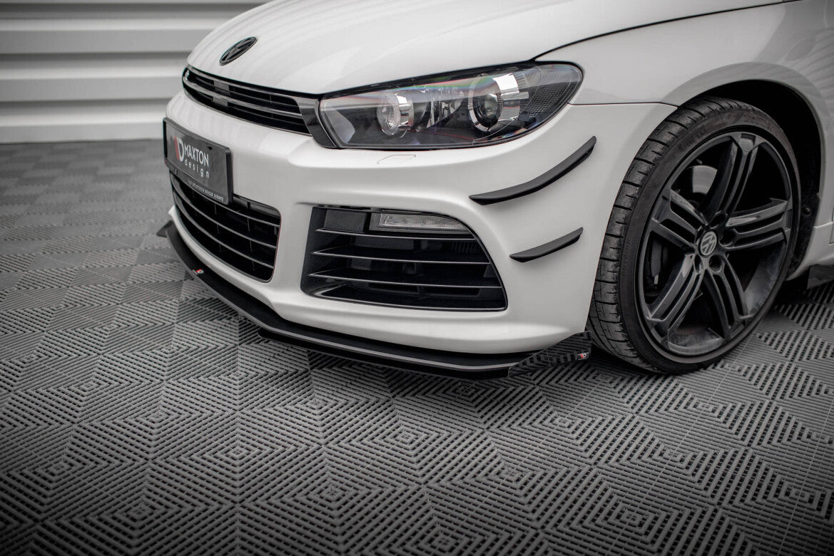 Frontlippen Flaps passend für VW Scirocco R Mk3 schwarz Hochglanz
