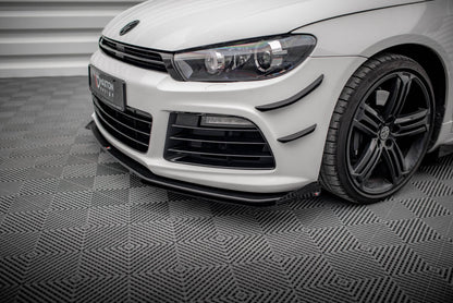 Frontlippen Flaps passend für VW Scirocco R Mk3 schwarz Hochglanz