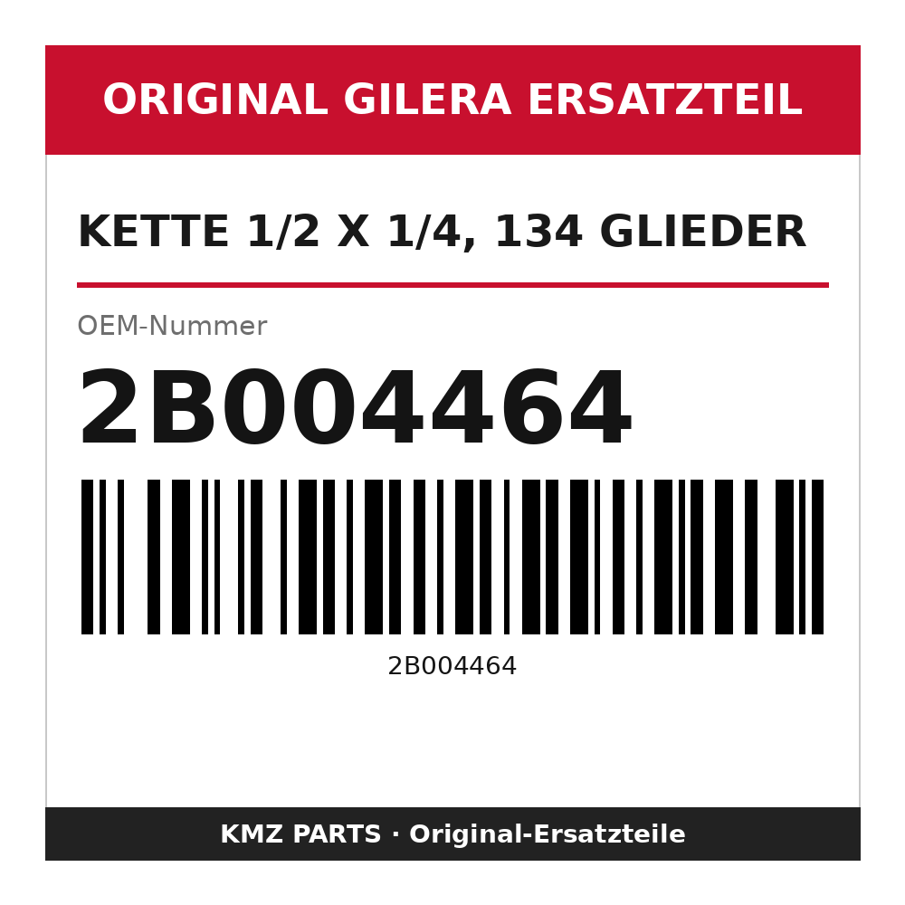 Gilera Kette 1/2 x 1/4, 134 Glieder 2B004464