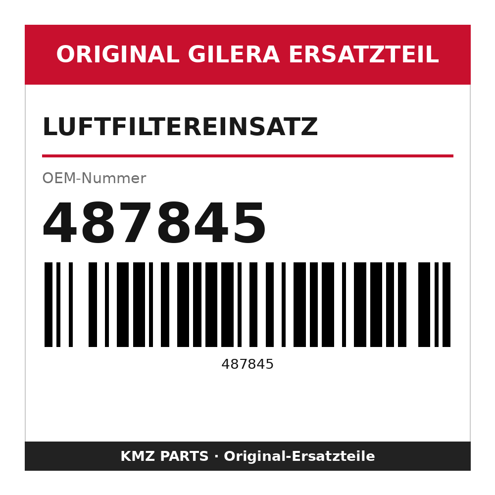 Gilera Luftfiltereinsatz 487845
