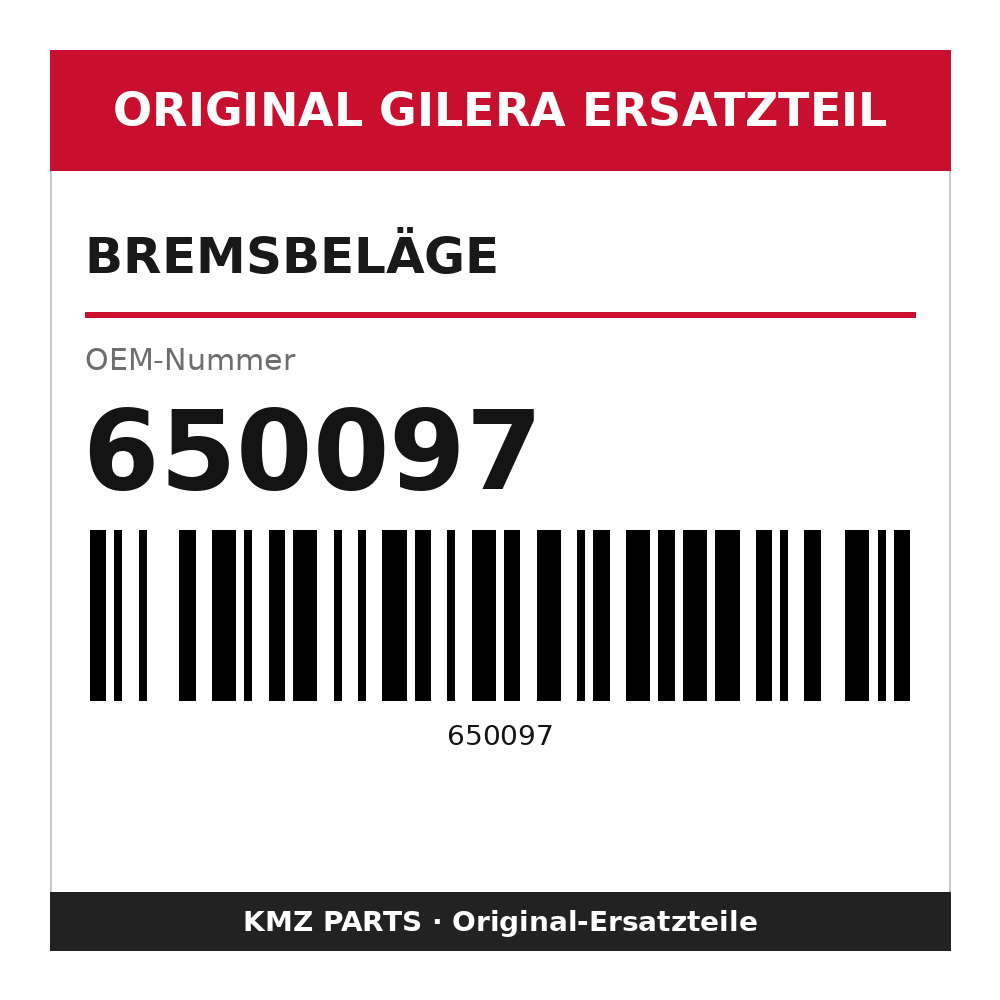 Gilera Bremsbeläge 650097