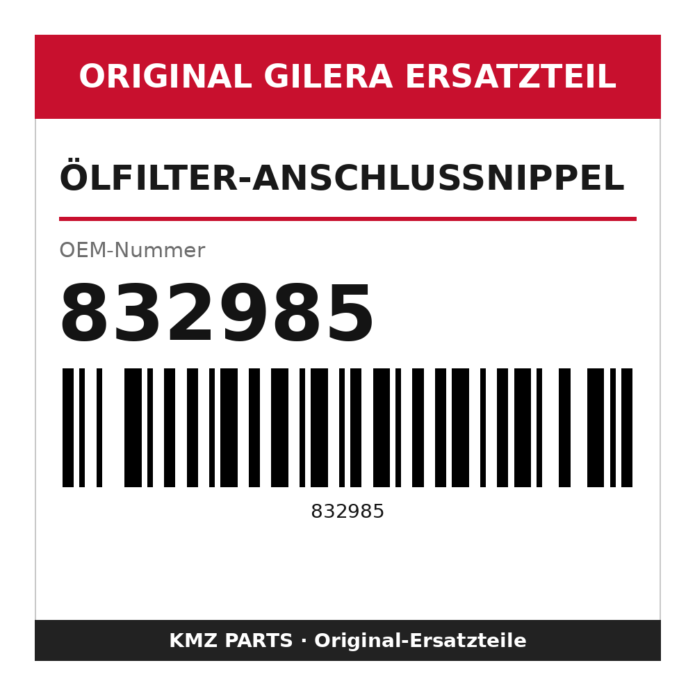 Gilera Ölfilter-Anschlussnippel 832985