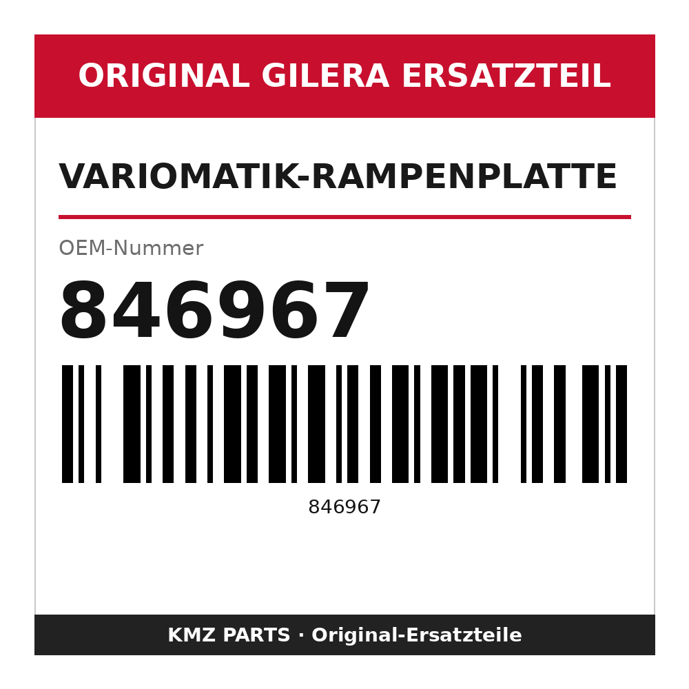 Gilera Variomatik-Rampenplatte 846967